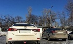 12 699 р. Диффузор заднего бампера Sport v1  Mazda 6  GJ (2015-2018) 1-ый рестайлинг седан (Неокрашенная)  с доставкой в г. Горно‑Алтайск. Увеличить фотографию 2