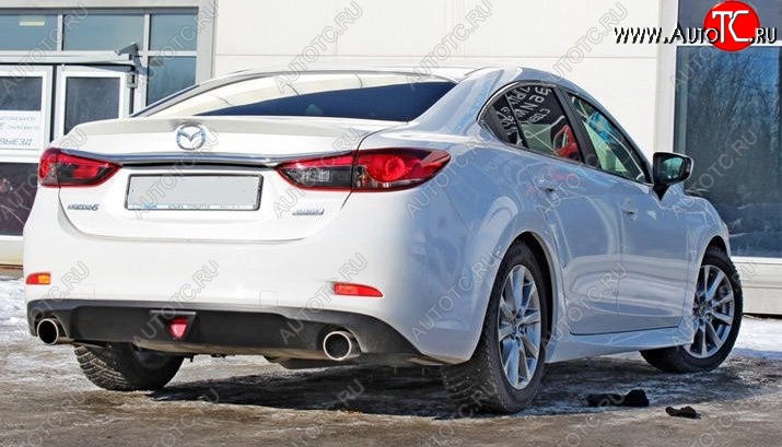 12 699 р. Диффузор заднего бампера Sport v1  Mazda 6  GJ (2015-2018) 1-ый рестайлинг седан (Неокрашенная)  с доставкой в г. Горно‑Алтайск