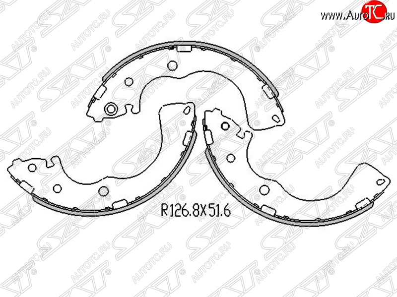 2 349 р. Колодки тормозные SAT (задние)  Mazda MPV  LW (1999-2006) дорестайлинг, 1-ый рестайлинг, 2-ой рестайлинг  с доставкой в г. Горно‑Алтайск