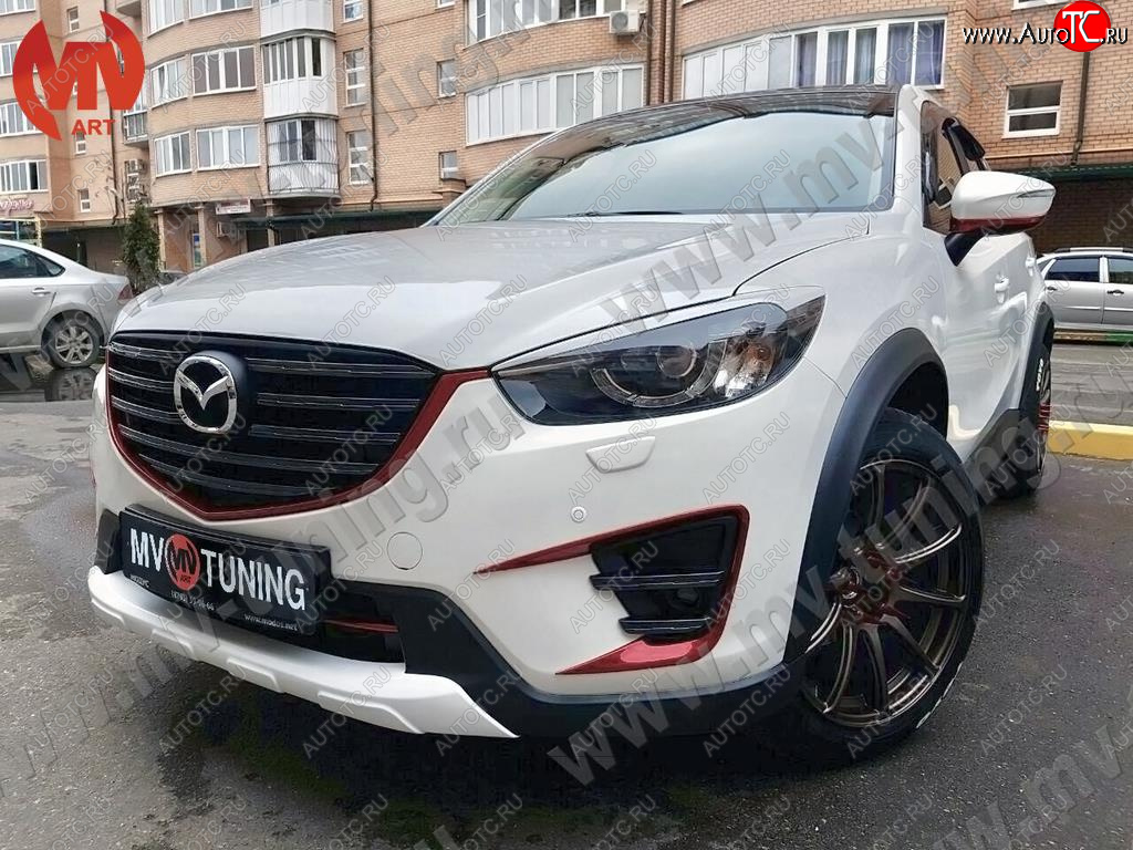 9 199 р. Расширители колесных арок MV-Tuning  Mazda CX-5  KE (2011-2017) дорестайлинг, рестайлинг (Неокрашенный)  с доставкой в г. Горно‑Алтайск