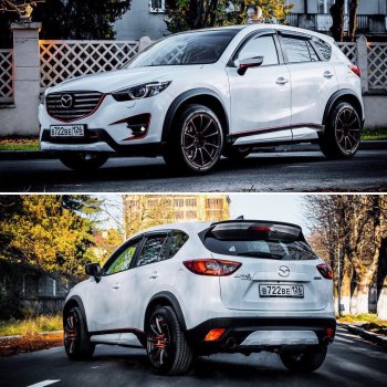 9 199 р. Расширители колесных арок MV-Tuning  Mazda CX-5  KE (2011-2017) дорестайлинг, рестайлинг (Неокрашенный)  с доставкой в г. Горно‑Алтайск. Увеличить фотографию 2