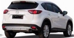 4 149 р. Накладка на задний бампер СТ v2 v2 Mazda CX-5 KE рестайлинг (2015-2017) (Неокрашенная)  с доставкой в г. Горно‑Алтайск. Увеличить фотографию 2