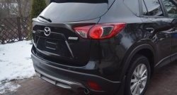 4 149 р. Накладка на задний бампер СТ v2 v2 Mazda CX-5 KE рестайлинг (2015-2017) (Неокрашенная)  с доставкой в г. Горно‑Алтайск. Увеличить фотографию 8