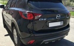 2 749 р. Накладка на задний бампер СТ v2 v2 Mazda CX-5 KE рестайлинг (2015-2017) (Неокрашенная)  с доставкой в г. Горно‑Алтайск. Увеличить фотографию 2