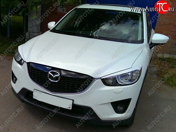 1 399 р. Реснички на фары CT v2 Mazda CX-5 KE дорестайлинг (2011-2014) (Неокрашенные)  с доставкой в г. Горно‑Алтайск