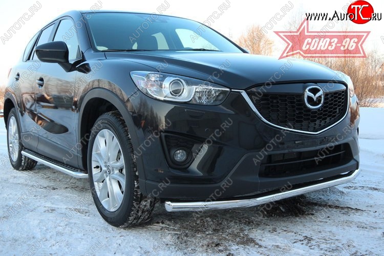 16 424 р. Защита переднего бампера одинарная Souz-96 (d60) Mazda CX-5 KE дорестайлинг (2011-2014)  с доставкой в г. Горно‑Алтайск