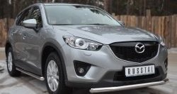 13 349 р. Одинарная защита переднего бампера диаметром 63 мм SLITKOFF Mazda CX-5 KE дорестайлинг (2011-2014)  с доставкой в г. Горно‑Алтайск. Увеличить фотографию 4