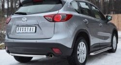 12 799 р. Одинарная защита заднего бампера из трубы диаметром 42 мм SLITKOFF Mazda CX-5 KE дорестайлинг (2011-2014)  с доставкой в г. Горно‑Алтайск. Увеличить фотографию 4