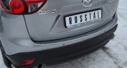 15 999 р. Защита заднего бампера (Ø63 мм уголки, нержавейка) SLITKOFF Mazda CX-5 KE дорестайлинг (2011-2014)  с доставкой в г. Горно‑Алтайск. Увеличить фотографию 2