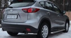 15 999 р. Защита заднего бампера (Ø63 мм уголки, нержавейка) SLITKOFF Mazda CX-5 KE дорестайлинг (2011-2014)  с доставкой в г. Горно‑Алтайск. Увеличить фотографию 3