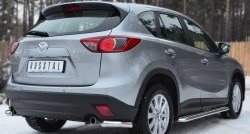 18 499 р. Защита заднего бампера (Ø63 мм уголки, нержавейка) SLITKOFF Mazda CX-5 KE дорестайлинг (2011-2014)  с доставкой в г. Горно‑Алтайск. Увеличить фотографию 4