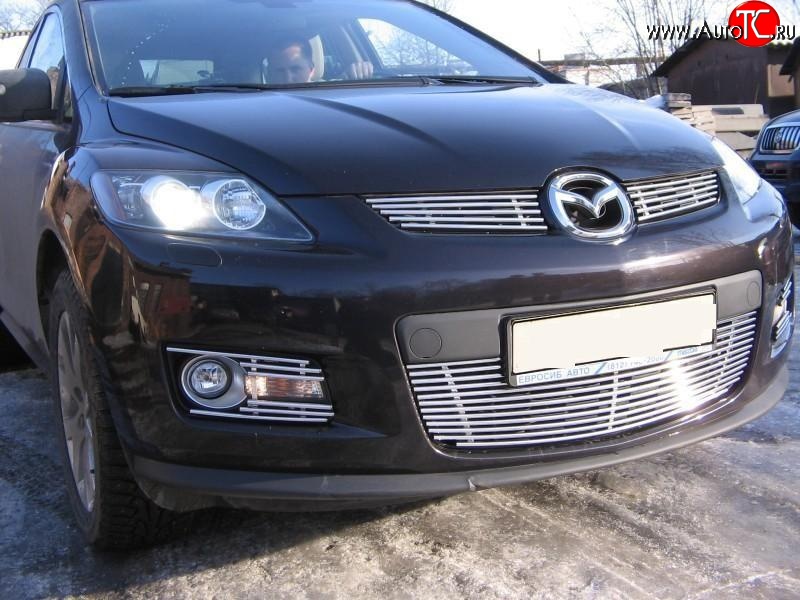 5 399 р. Декоративная вставка решетки радиатора Berkut Mazda CX-7 ER рестайлинг (2010-2012)  с доставкой в г. Горно‑Алтайск