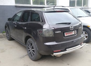 Защита заднего бампера WINBO (двойная труба, нержавейка) Mazda CX-7 ER рестайлинг (2010-2012)