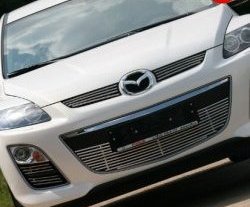 5 849 р. Декоративная вставка воздухозаборника Novline (d10 мм) Mazda CX-7 ER рестайлинг (2010-2012)  с доставкой в г. Горно‑Алтайск. Увеличить фотографию 2