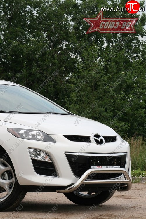 14 039 р. Защита переднего бампера Souz-96 (d60) Mazda CX-7 ER рестайлинг (2010-2012)  с доставкой в г. Горно‑Алтайск