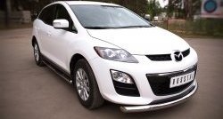 16 799 р. Одинарная защита переднего бампера диаметром 76 мм SLITKOFF Mazda CX-7 ER рестайлинг (2010-2012)  с доставкой в г. Горно‑Алтайск. Увеличить фотографию 4