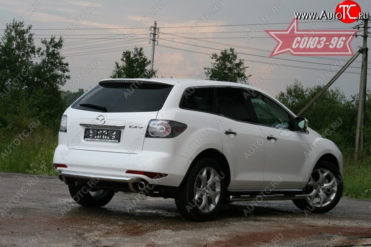 12 059 р. Защита заднего бампера Souz-96 (d60) Mazda CX-7 ER рестайлинг (2010-2012)  с доставкой в г. Горно‑Алтайск