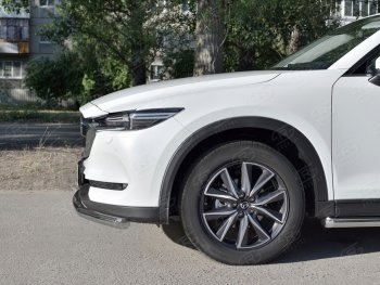 16 899 р. Одинарная защита переднего бампера SLITKOFF диаметром 63 мм  Mazda CX-5  KF (2016-2025)  с доставкой в г. Горно‑Алтайск. Увеличить фотографию 2