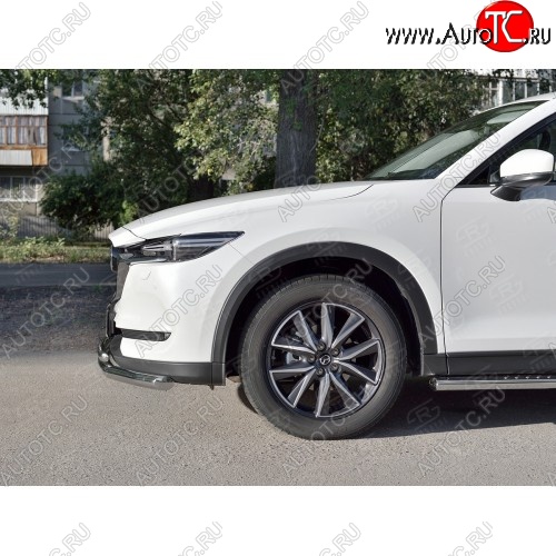 17 999 р. Защита переднего бампера (2 трубыØ63 и 42 мм, нержавейка) SLITKOFF Mazda CX-5 KF (2016-2024)  с доставкой в г. Горно‑Алтайск