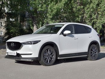 16 899 р. Одинарная защита переднего бампера SLITKOFF диаметром 63 мм  Mazda CX-5  KF (2016-2025)  с доставкой в г. Горно‑Алтайск. Увеличить фотографию 1