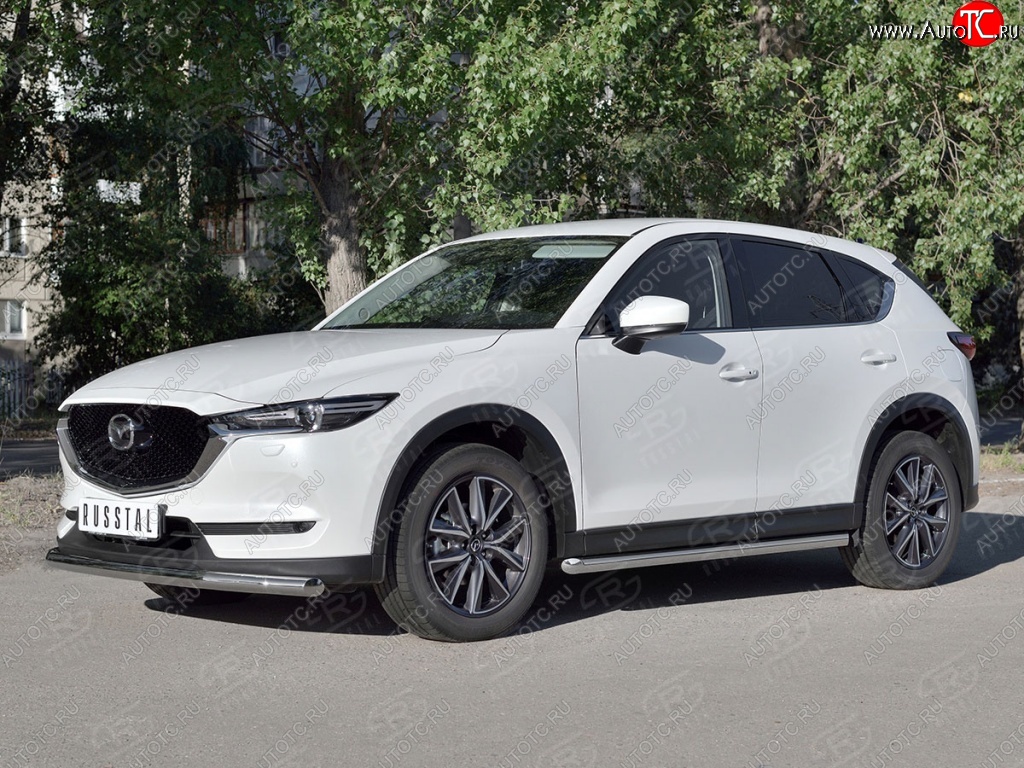 16 899 р. Одинарная защита переднего бампера SLITKOFF диаметром 63 мм  Mazda CX-5  KF (2016-2025)  с доставкой в г. Горно‑Алтайск