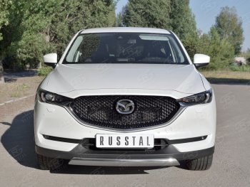 14 999 р. Защита переднего бампера из овальной трубы диаметром 75x42 мм Russtal Mazda CX-5 KF (2016-2024)  с доставкой в г. Горно‑Алтайск. Увеличить фотографию 2