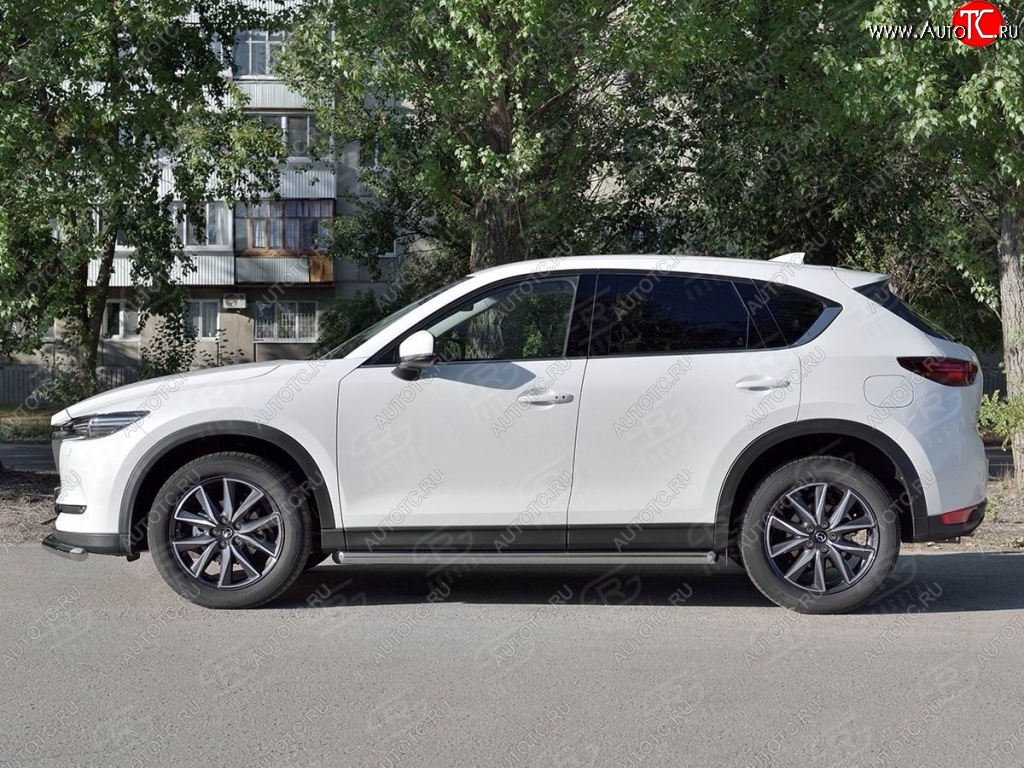 19 999 р. Защита порогов из круглой трубы диаметром 63 мм SLITKOFF v1 Mazda CX-5 KF (2016-2025)  с доставкой в г. Горно‑Алтайск