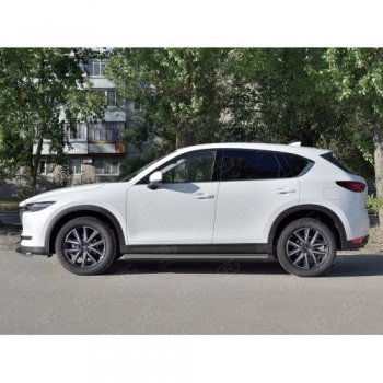 19 999 р. Защита порогов из круглой трубы диаметром 63 мм SLITKOFF v3 Mazda CX-5 KF (2016-2025)  с доставкой в г. Горно‑Алтайск. Увеличить фотографию 2