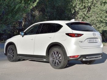 16 649 р. Защита заднего бампера (Ø63 и 42 мм, нержавейка) SLITKOFF Mazda CX-5 KF (2016-2025)  с доставкой в г. Горно‑Алтайск. Увеличить фотографию 3