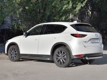 12 349 р. Защита заднего бампера (Ø63 мм дуга, нержавейка) SLITKOFF  Mazda CX-5  KF (2016-2025)  с доставкой в г. Горно‑Алтайск. Увеличить фотографию 4