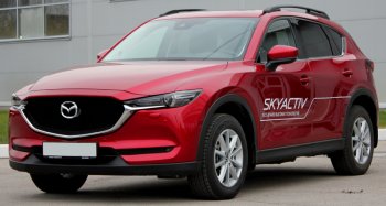 7 599 р. Рейлинги крыши АПС  Mazda CX-5  KF (2016-2024) (Серебристые без поперечин )  с доставкой в г. Горно‑Алтайск. Увеличить фотографию 3