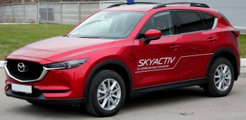 7 599 р. Рейлинги крыши АПС  Mazda CX-5  KF (2016-2024) (Серебристые без поперечин )  с доставкой в г. Горно‑Алтайск. Увеличить фотографию 4