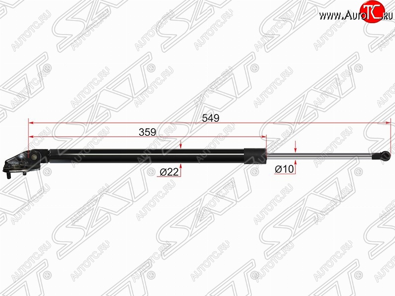 869 р. Левый упор крышки багажника SAT (газовый)  Mazda CX-7  ER (2006-2012) дорестайлинг, рестайлинг  с доставкой в г. Горно‑Алтайск