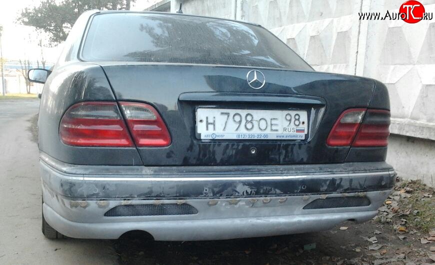 5 199 р. Накладка на задний бампер Sport Mercedes-Benz E-Class W210 дорестайлинг седан (1996-1999)  с доставкой в г. Горно‑Алтайск