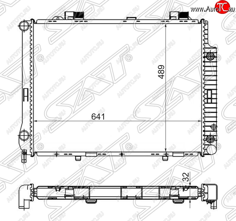 11 699 р. Радиатор двигателя SAT (пластинчатый, 2.8/3.2, АКПП)  Mercedes-Benz E-Class  W210 (1996-2003) дорестайлинг седан, дорестайлинг универсал, универсал рестайлинг  с доставкой в г. Горно‑Алтайск