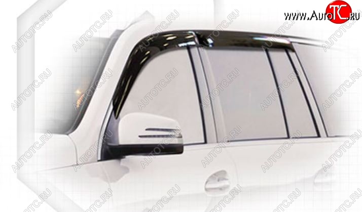 2 059 р. Дефлектора окон CA-Plastic  Mercedes-Benz GLS-Class  X166 (2015-2019) (Classic полупрозрачный, Без хром.молдинга)  с доставкой в г. Горно‑Алтайск