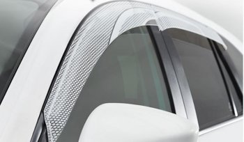 2 099 р. Дефлектора окон CA-Plastic  Mercedes-Benz Sprinter  W906 (2006-2013) (Серия Art белая, Без хром.молдинга)  с доставкой в г. Горно‑Алтайск. Увеличить фотографию 2