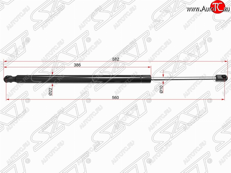 649 р. Упор крышки багажника SAT (газовый)  Mercedes-Benz ML class  W164 (2005-2011) дорестайлинг, рестайлинг  с доставкой в г. Горно‑Алтайск