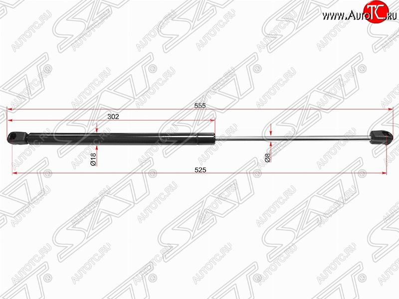 559 р. Правый газовый упор крышки багажника SAT  Mercedes-Benz A class  W176 (2012-2015) дорестайлинг, хэтчбэк 5 дв.  с доставкой в г. Горно‑Алтайск