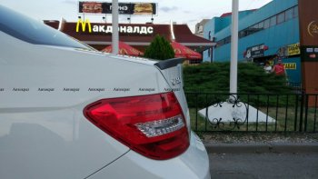 3 399 р. Лип спойлер АВТОКРАТ AMG  Mercedes-Benz C-Class  W204 (2007-2015) дорестайлинг седан, рестайлинг седан (Неокрашенный)  с доставкой в г. Горно‑Алтайск. Увеличить фотографию 2