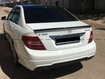 3 399 р. Лип спойлер АВТОКРАТ AMG  Mercedes-Benz C-Class  W204 (2007-2015) дорестайлинг седан, рестайлинг седан (Неокрашенный)  с доставкой в г. Горно‑Алтайск. Увеличить фотографию 4