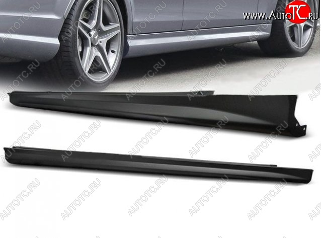 16 899 р. Пороги накладки AMG Style Mercedes-Benz C-Class W204 дорестайлинг седан (2007-2011) (Неокрашенные)  с доставкой в г. Горно‑Алтайск