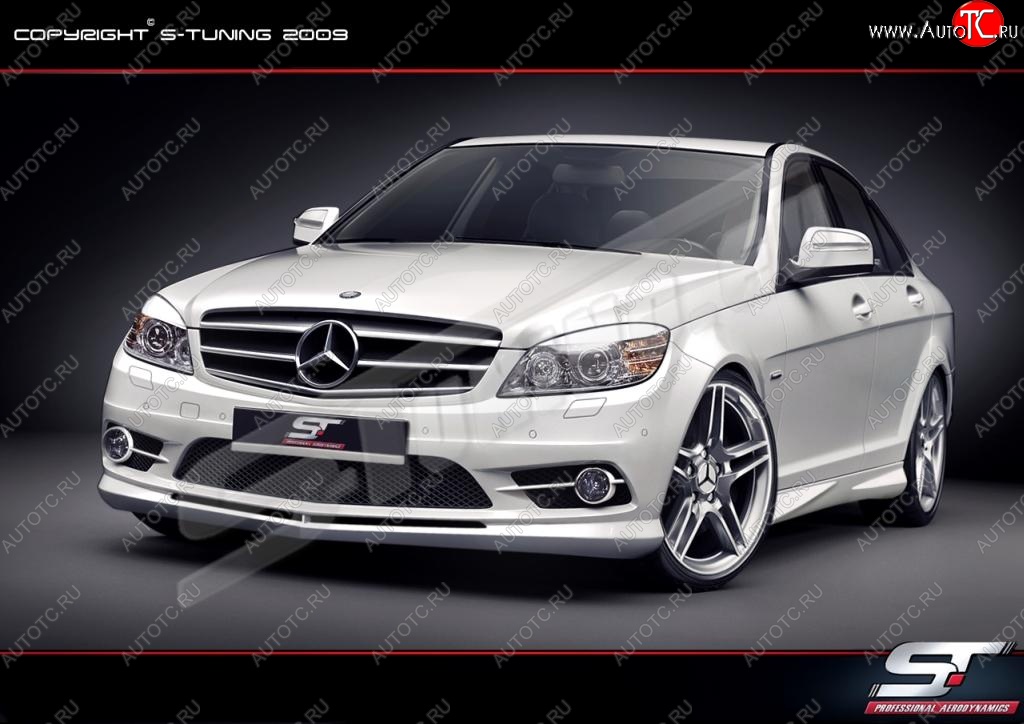 15 299 р. Пороги накладки Wild Mercedes-Benz C-Class W204 дорестайлинг седан (2007-2011)  с доставкой в г. Горно‑Алтайск