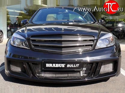 8 149 р. Радиаторная решётка Brabus Bullit Mercedes-Benz C-Class W204 дорестайлинг седан (2007-2011) (Неокрашенная)  с доставкой в г. Горно‑Алтайск