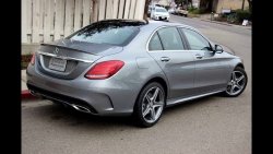 5 249 р. Лип спойлер C63 AMG Mercedes-Benz C-Class W205 дорестайлинг седан (2015-2018) (Неокрашенный)  с доставкой в г. Горно‑Алтайск. Увеличить фотографию 2