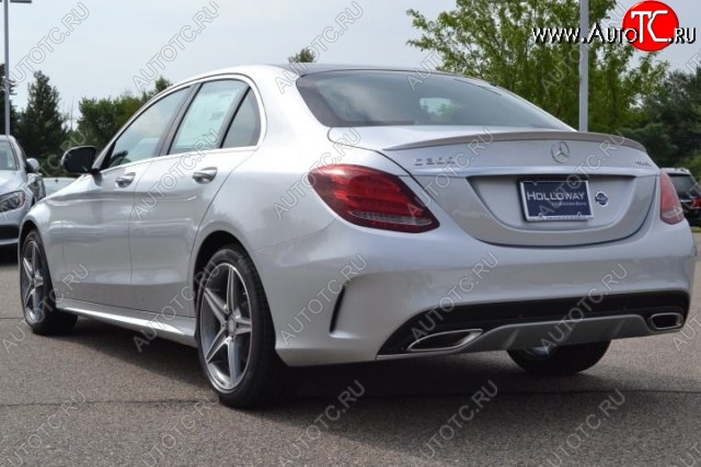 5 249 р. Лип спойлер C63 AMG Mercedes-Benz C-Class W205 дорестайлинг седан (2015-2018) (Неокрашенный)  с доставкой в г. Горно‑Алтайск