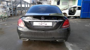 3 399 р. Лип спойлер АВТОКРАТ Mercedes-Benz C-Class W205 дорестайлинг седан (2015-2018) (Неокрашенный)  с доставкой в г. Горно‑Алтайск. Увеличить фотографию 6