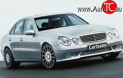 11 399 р. Накладка Carlsson на передний бампер Mercedes-Benz E-Class W211 дорестайлинг седан (2002-2006) (Неокрашенная)  с доставкой в г. Горно‑Алтайск