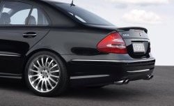 11 399 р. Накладка Carlsson на задний бампер Mercedes-Benz E-Class W211 дорестайлинг седан (2002-2006) (Неокрашенная)  с доставкой в г. Горно‑Алтайск. Увеличить фотографию 5