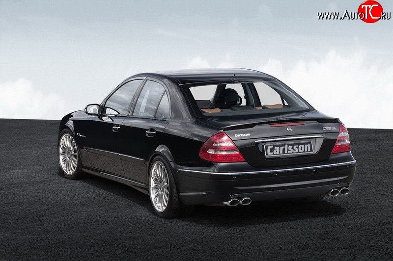 11 399 р. Накладка Carlsson на задний бампер Mercedes-Benz E-Class W211 дорестайлинг седан (2002-2006) (Неокрашенная)  с доставкой в г. Горно‑Алтайск